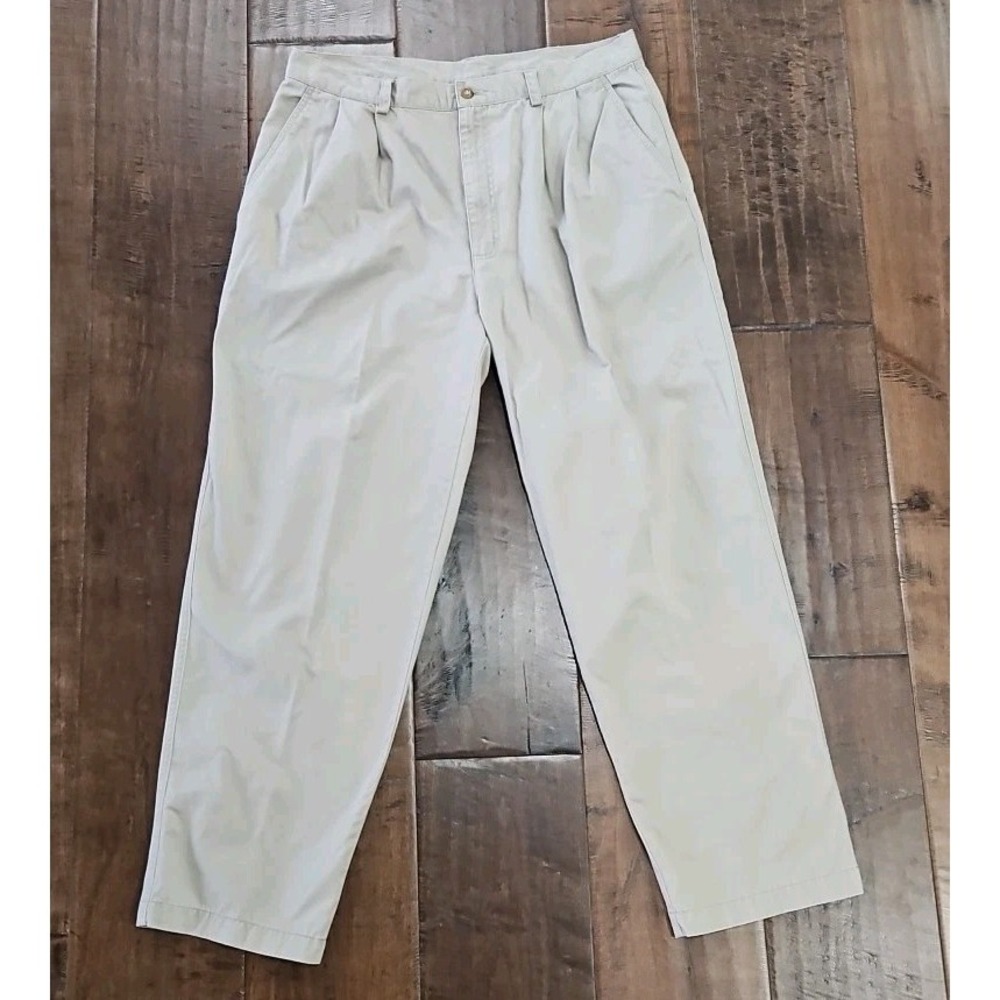 VTG Northwest Territory Men's Khaki Pleated Front Pants 36×30